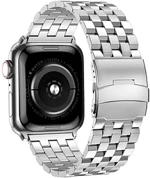 Браслет BeWatch для Apple Watch series 3/4/5/6 із шириною корпусу 38/40мм Quadro сталевий Сріблястий (1024405) - мініатюра 2