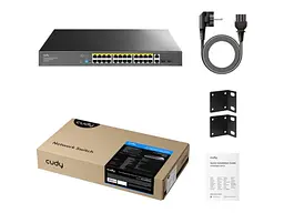 Комутатор CUDY GS1026PS2 некерований - мініатюра 3