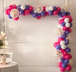Набір для гірлянди з повітряних куль (Balloon Garland Kit) — рожево-фіолетова арка з конфеті декор для фотозони дня народження - мініатюра 2
