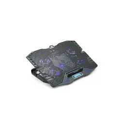 Підставка до ноутбука IceCoorel 10-15", 1*125mm 1400 RPM + 4*70mm 2500 RPM, 2*USB, 365x297x30mm, Blue (K5Bl)