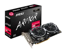 Відеокарта AMD Radeon RX 580 8GB MSI Armor OC (RX 580 ARMOR 8G OC) Б/В - мініатюра 2