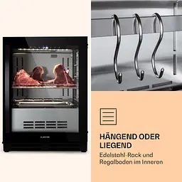 Холодильник шафа для дозрівання м'яса Klarstein Steakhouse Pro 98 Onyx (10039934) - мініатюра 5