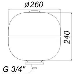 Гідроакумулятор зі змінною мембраною 12л Zilmet Hy-Pro 10bar, білий (11H0001200) - мініатюра 4