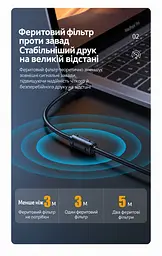 Кабель для принтера UGREEN US135 USB 2.0 USB-A - USB-B 3 м чорний (10351) - мініатюра 2