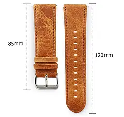 Шкіряний ремінець для годинника Samsung Galaxy Watch 42 мм (SM-R810) Light Brown - мініатюра 3