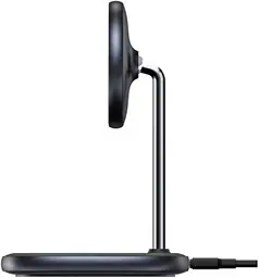 Беспроводное ЗУ Baseus Swan Magnetic Desktop Bracket Wireless Charger(suit for IP12) WXSW-01 Black - мініатюра 2