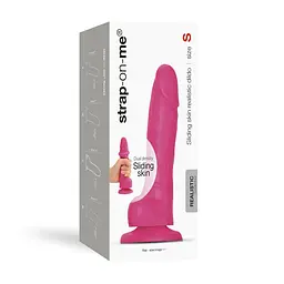 Реалістичний фалоімітатор Strap-On-Me Sliding Skin Realistic Dildo Fuchsia - S, ефект рухомий до - мініатюра 7