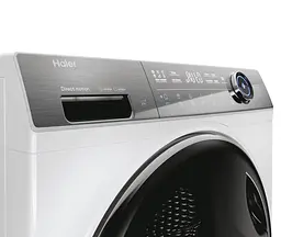 Haier Пральна машина фронтальна, 12кг, 1400, A+++, 60см, дисплей, пара, інвертор, люк чорний, прямий привід, білий - мініатюра 8