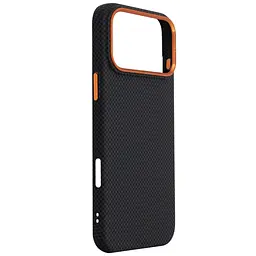 Чохол до мобільного телефона Armorstandart LikeCarbon2 SE MagCase Apple iPhone 17 Pro Max Kevlar Black Orange (ARM89165) - мініатюра 3