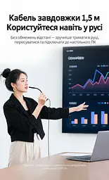 Настільний конденсаторний мікрофон UGREEN CM771 з підключенням 3,5 мм всеспрямований 360° з кнопкою вимкнення звуку на гнучкій ніжці з аудіокабелем 3,5 мм завдовжки 1,5 м у комплекті з поролоновим вітрозахистом з протиковзною основою чорний (75574) - мініатюра 11