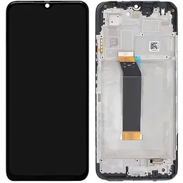 Дисплей Xiaomi Poco M5 / Poco M4 5G / Redmi 10 5G / Redmi Note 11E 5G / Redmi Note 11R чорний, з рамкою