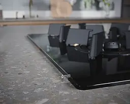 Варильна поверхня газова на склі Electrolux 60 см чугун електрон. керування Hob2Hood чорний - мініатюра 2