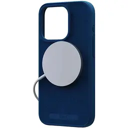 Чохол-накладка Njord Suede MagSafe Case Blue для iPhone 15 Pro (NA53SU01) - мініатюра 3