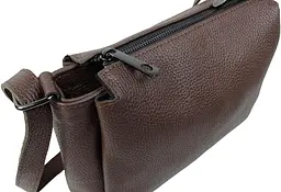 Сумка жіноча Borsacomoda темно-коричнева, шкіряна, наплечна, 31x19.5x9 см - мініатюра 5