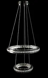 Підвісна світлодіодна люстра Splendid Ray L50503J/480+320/2 LED, 2 кільця, пульт, димер, 80 W - мініатюра 4