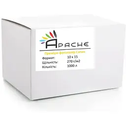 Фотопапір Apache Сатин 270 г/м2 RC 10x15 см Білий 1000 шт (10423)