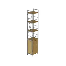 Етажерка 4/34 Ferrum-decor Серії Конект з тумбою 179x34x28 Сірий ДСП Артизан (FRD-104482)