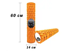 Масажний ролер EasyFit Grid Roller 60 см v.3.1 помаранчевий (EF-2037-OR) - мініатюра 3