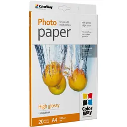 Фотопапір ColorWay A4 180г glossy 20л (PG180020A4) - мініатюра 2