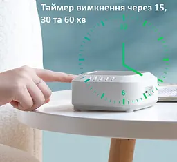 Генератор білого шуму нічник Three Sheep S3-2022 з 28 заспокійливими і маскуючими звуками та альфа-ритмами Портативна колонка для сну з акумулятором (1185-02) - мініатюра 2