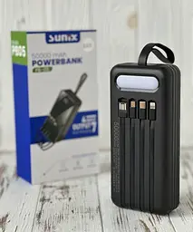 Зовнішній акумулятор Sunix PB-05 50000 mAh із захищеною лампою чорний - мініатюра 3