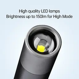 Кишеньковий ручний акумуляторний ліхтар NexTool Zoom Flashlight, 150 лм, алюмінієвий корпус (NE20162, NE20163) - мініатюра 3