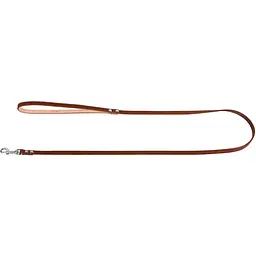Повідець одинарний Collar, шкіра, непрошитий, XS3, 122х1,2 см, коричневий - мініатюра 2
