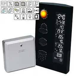 Метеостанція Technoline WS6650 Black (WS6650), Чорний - мініатюра 14