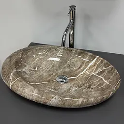 Умивальник VBI Vicenza накладний 58x36 см brown stone glossy VBI-014805