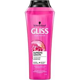 Захисний шампунь Gliss Supreme Length, для довгого волосся схильного до пошкоджень та жирності, 400 мл