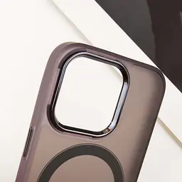 Чохол TPU+PC Lily with MagSafe для Apple iPhone 15 Pro (6.1) Dark Purple - мініатюра 5