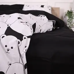 Підковдра MirSon Бязь 17-4849 White bear 110 x 140 см чорно-біла (2200009584039) - мініатюра 3