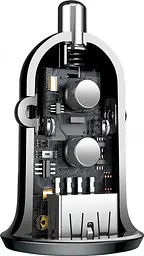 Автомобільний зарядний пристрій Baseus Grain Pro 4.8A 2USB (CCALLP-01) Black [67979] - мініатюра 5