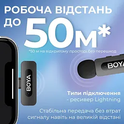 Мікрофон Boya BY-V1 Lightning Black (BY-V1) - мініатюра 10