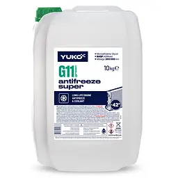 Антифриз YUKO Super G11 -42 ° C зелений 10л - мініатюра 1