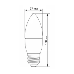Лампочка TITANUM C37 6W E27 3000K (TLС3706273) - мініатюра 3