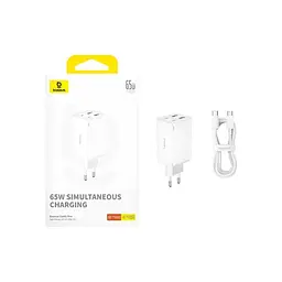 Зарядний пристрій Baseus GaN6 Pro 100W Fast Charger (4 виходи 2 Type-C + 2 USB-A) + кабель Type-C 100W (CCGAN100E6) - мініатюра 6