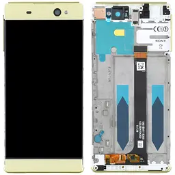 Дисплей Sony F3211 Xperia XA Ultra /F3212 /F3213 /F3215 /F3216 золотистий, Lime Gold, PRC, з рамкою