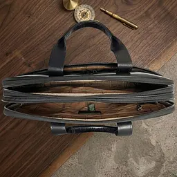 Чоловічий портфель з натуральної шкіри Tony Perotti Italico 7044-40 nero (90641) Чорний - мініатюра 5