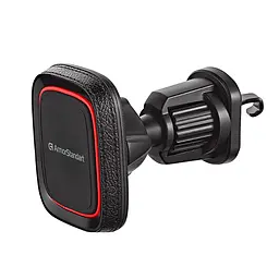 Автотримач магнітний ArmorStandart DriveEasy Airvent Leather, чорний, автомобільний тримач телефону на дефлектор вентиляції, магнітне кріплення, універсальний, гачок-фіксатор, поворот на 360°, для будь-якого смартфона, (ARM89001) - мініатюра 2