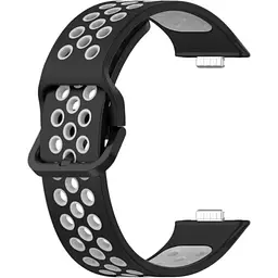 Ремінець DK CDK для Huawei Watch Fit 4 Pro Silicone Sport Band Nike (017791) (black / grey)