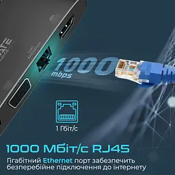 USB-Хаб Promate на 6 портів (mediahub-c6.black) - мініатюра 5