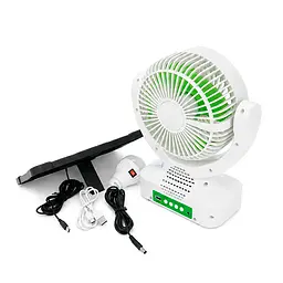 Вентилятор GDTIMES GD 8021BT+Ліхтар+Радіо+Bluetooth, Solar+ вбудований акумулятор, Box - мініатюра 3