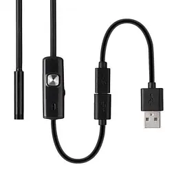 Камера ендоскоп із кабелем на 2 метри 7 мм USB/micro USB з підсвіткою