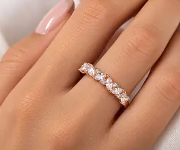 Жіноча золота каблучка Jewellery Continent з фіанітами огранювання "маркіз" 19 (К-0931) - мініатюра 3