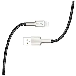 Дата кабель USB 2.0 AM to Lightning 1.0m head metal black ColorWay (CW-CBUL046-BK) - мініатюра 6