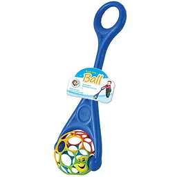 Дитяча каталка на палиці 3201(Blue) куля з брязкальцем, 61х19х14 см