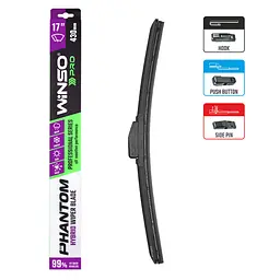 Щітка склоочисника гібридна Winso Pro Phantom 17/430 мм (118430) - мініатюра 3
