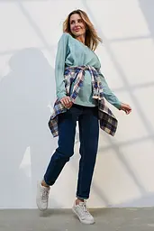 Джинси для вагітних Mom Fit для майбутніх мам з регульованим поясом 2XL (52) Leyton Юла Мама синій - мініатюра 5