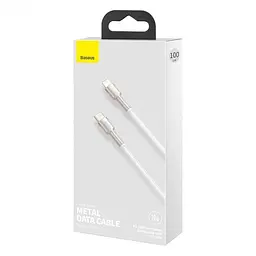 Кабель Baseus Cafule Metal Cable Type-C to Lightning PD 20W 1m CATLJK-A02 White - мініатюра 4